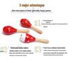 20cm Wooden Baby Grasping Maraca: Educational Sound Toy & Hand-Shaking Instrument for Grasping Training.