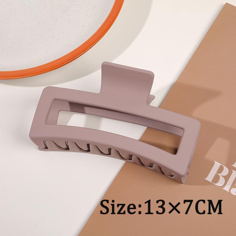 Free Shipping Large Oversize Crab Hair Clips Women Shark Clips Matte  Rectangle Geometric Hair Clips 13cm Big Barrettes Headwear