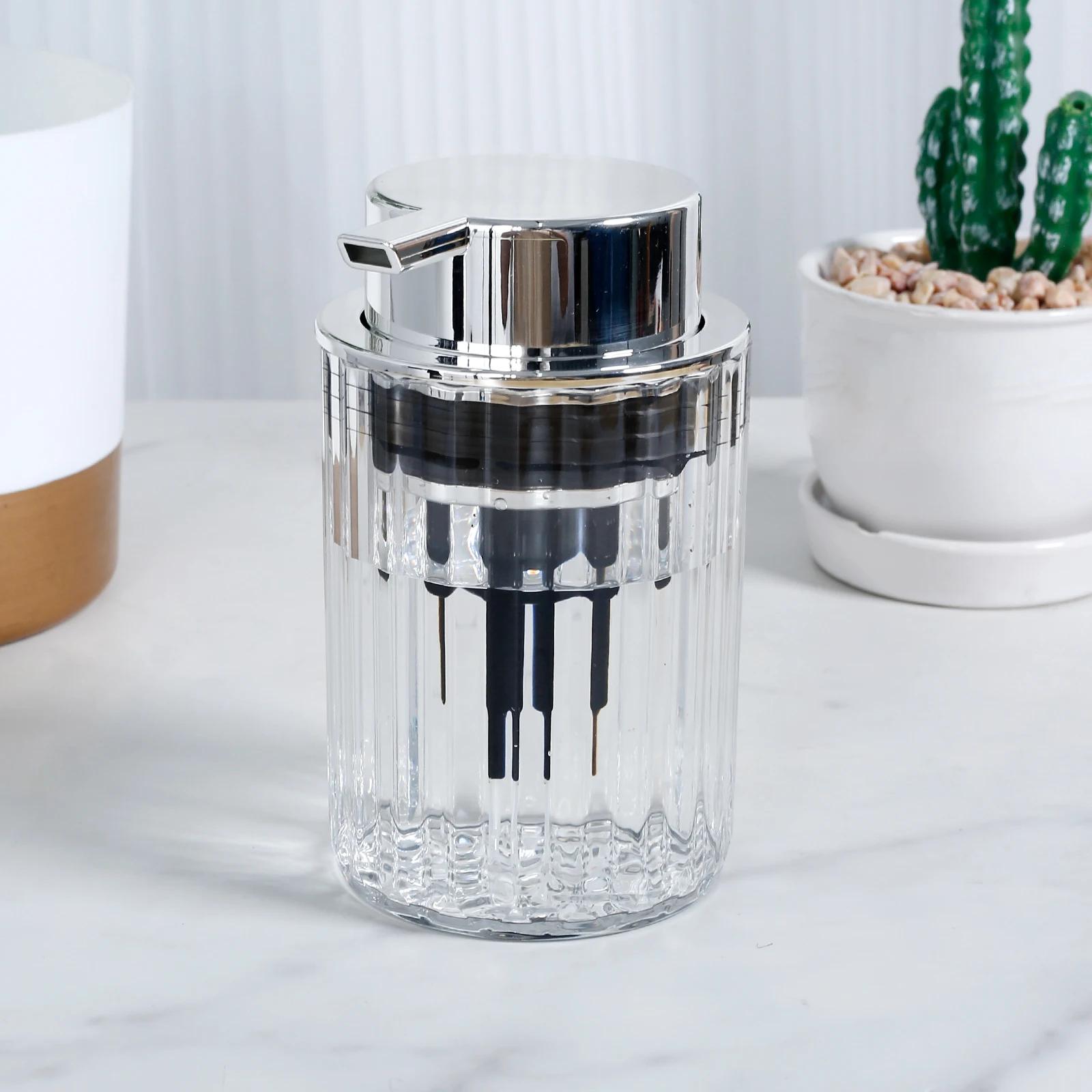 

Hands Foaming Soap Dispenser Refillable Hand Soap Pump Dispenser for Bathroom Liquid Soap Mousse Bottle Dish Soap Container New серебряный