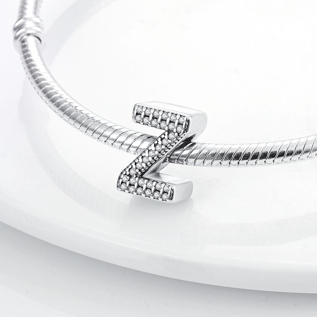 A-Z 26 English Letters Charms Beads Fit Bracelets Bangle Necklace For Women Original Luxury Diy Jewelry Party Festival Gifts