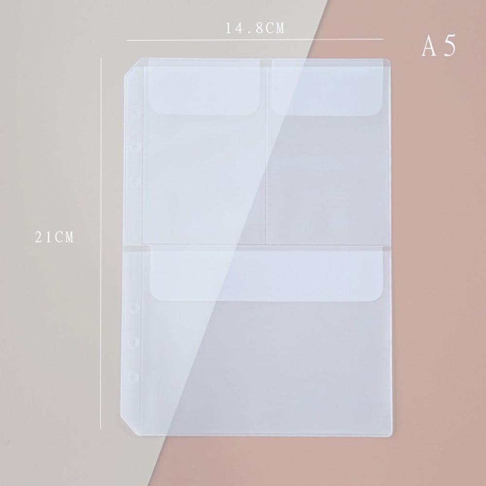 Storage File Holder Binder Folders Binder Pockets Document Filing Bags PVC Notebook Pouch Bags