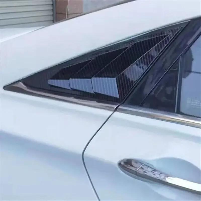 For Hyundai Sonata 2011 2012 2013 2014 ABS Plastic Rear Window Quarter Louver Cover Side Vent Trim Car Adhesive Accessories
