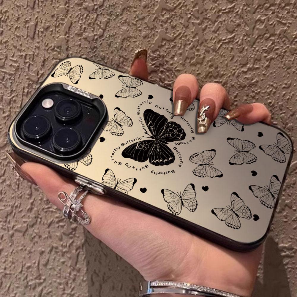 

Fashion Butterfly Case For Tecno Pova 7 4G 5G Pova 7 Pro 5G Shockproof Bumper For Tecno Pova 7 Neo 4G Silvery IMD Phone Cases Tecno Pova7Pro5G