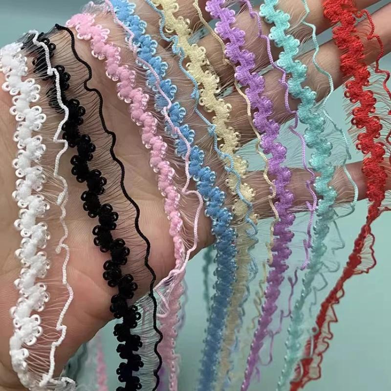 20meters/lot Elastic Colored Lace Organza Ribbon DIY Clothing Curtains Handmade Crafts Accessories Festival Gift Packaging