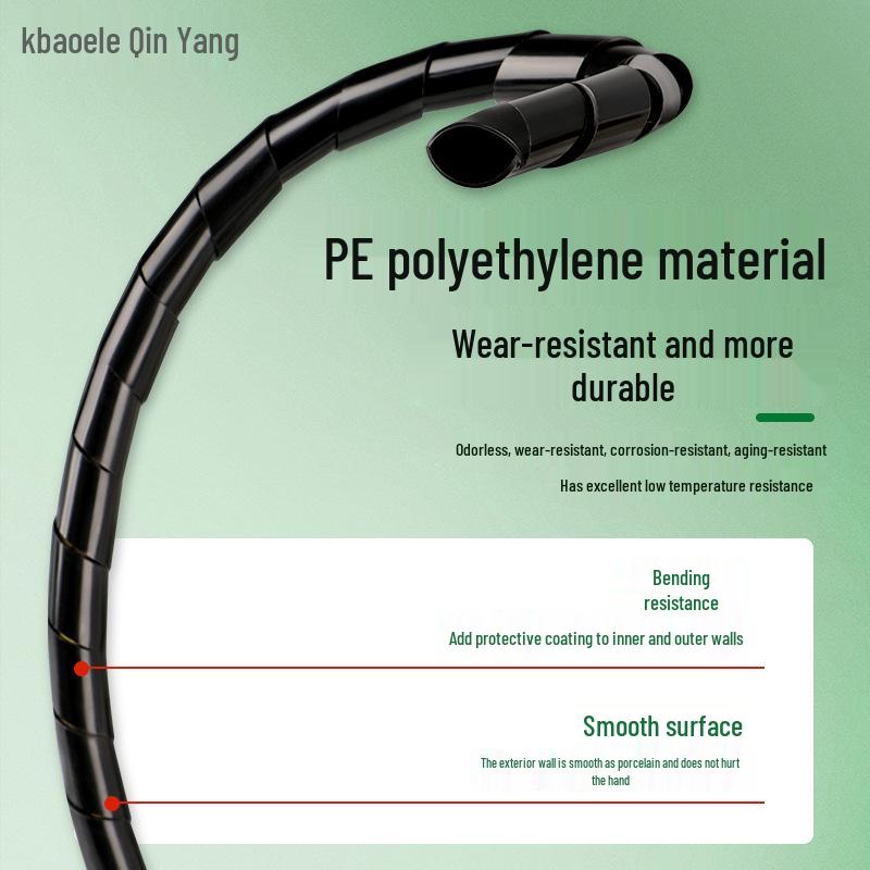 Qin Yang Spiral Cable Wrap Tube - Insulation & Wire Protection Sleeve