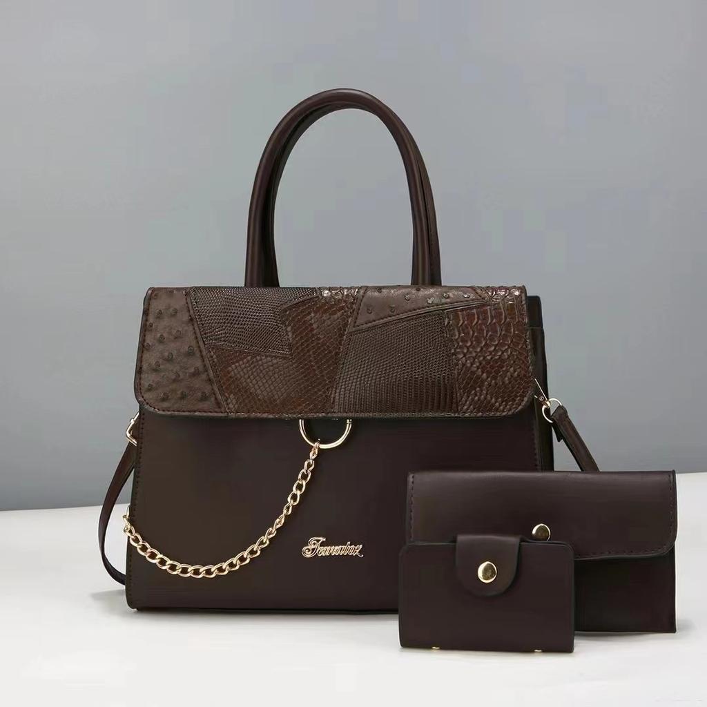 Assemble Three High-end Women's Handbags  Versatile Large-capacity Trendy Chain Accessory Bags