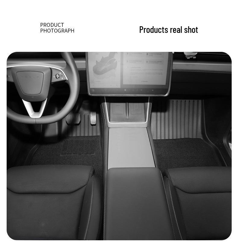 Floor Mats for 2025 Tesla Model 3 & Y - All-Weather TPE Car Accessories