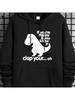 Men'S Funny Dinosaur Hooded Sweatshirt with "Clap Your... Oh Wait Dinosaur" Print & Dino Graphic - Soft Casual Pullover Hoodie for