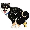 Easy Setup Wall Clock Pooping Dog Clock, Wooden with Swinging Pendulum, Silent Non Ticking Pet Lover for Living Room Home Office, Gift