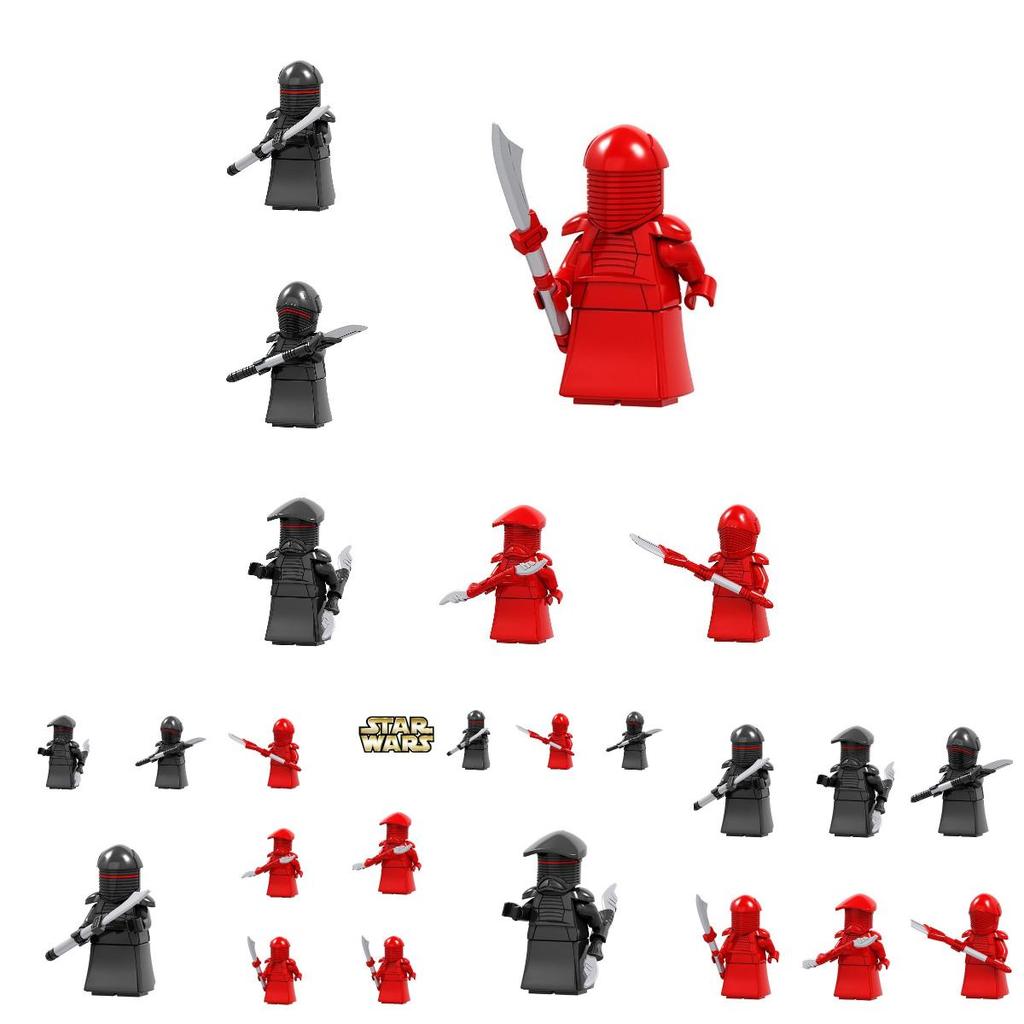 Premium Red Soldier Block Toy Set Diy Assembly Abs Plastic 0-38 Pieces 8g Weight