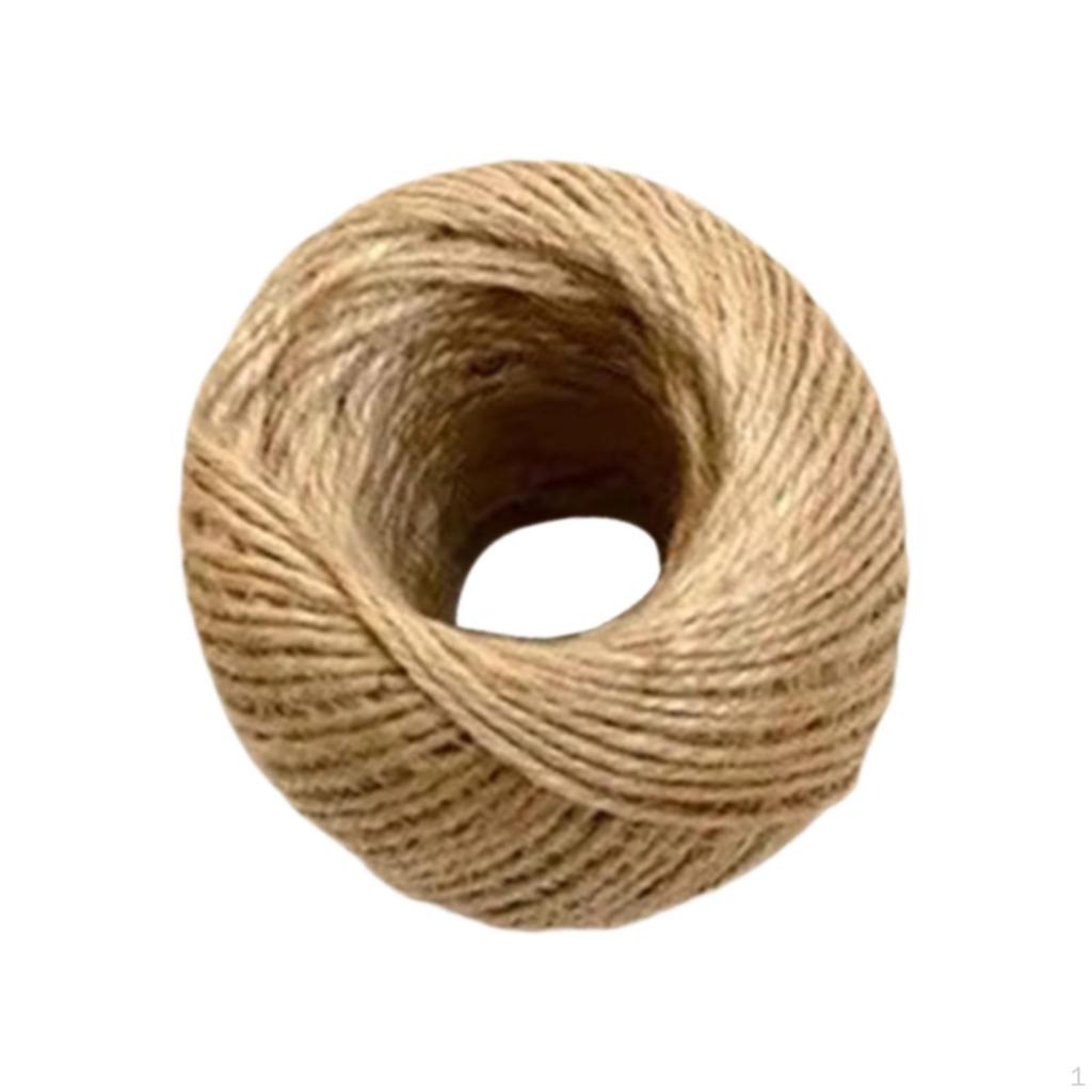Jute Twine String 328 Feet Rope DIY Crafting Accessories Decoration Brown Hemp for Packing Cat