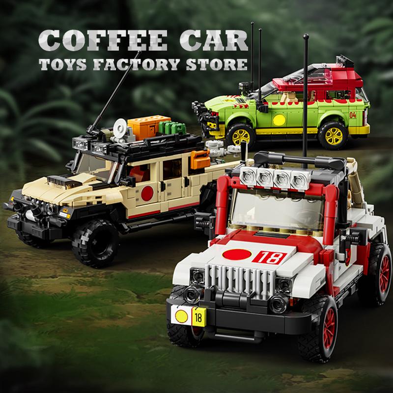 1632pcs Dinosaur Explore Vehicle Building Blocks 3 In 1 Off-road Cars MOC Bricks Toys City Car Racer 3D Model Christmas Gift NEW