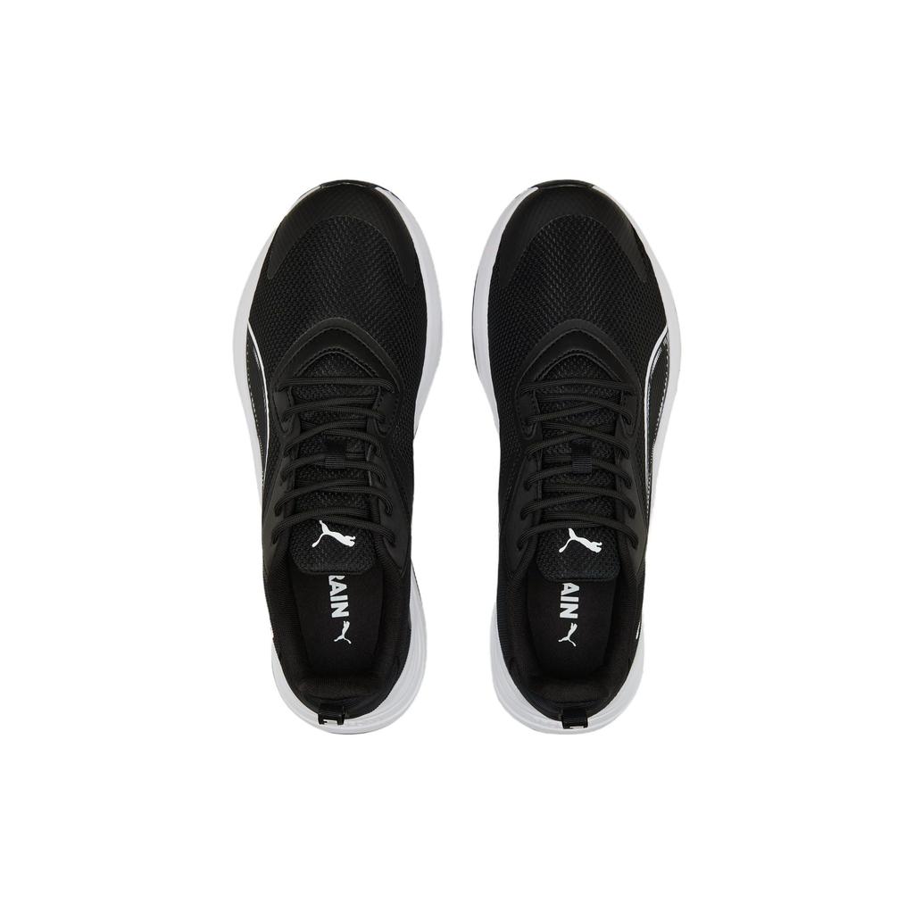 Puma Infusion Sport Simple Fabric Shock Absorption Non-Slip Wear-Resistant Low-Top Training Running Shoes Men Sneaker Black White 377893-01