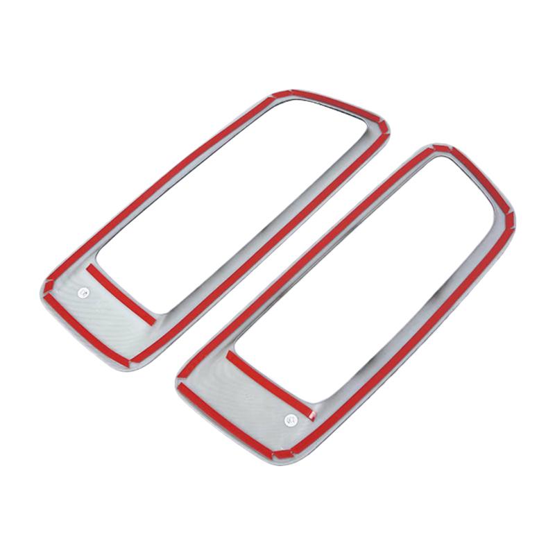 2pcs For Jeep Wrangler JL 2018     Front Hood Air Vent Frame Covers Carbon Fiber Look/Silver Decorative Parts