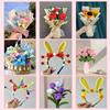 100pc Macaron Colored Torsion Bar, DIY Material Package With Simulated Plush Folding Strips, Handmade Flower Materials