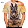 2022 Men's and Women's Summer Casual Short-sleeved Dog Shirt Tops New Fashion German Shepherd 3D Printing T-shirt