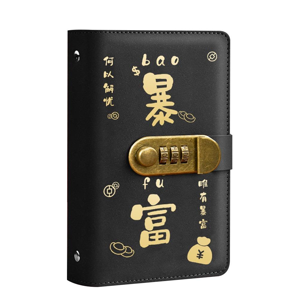 

С паролем Блокировка 100 конвертов Экономия денег Вызов Экономия денег Разбогатеть Сбор денег Книга Водонепроницаемый Многоразовый чёрный