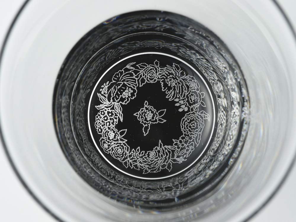 Nakanishi Koge Nurimon de Verre Free Makie Botanical Pair Made in 0770057 Glasses, Set, Japan,
