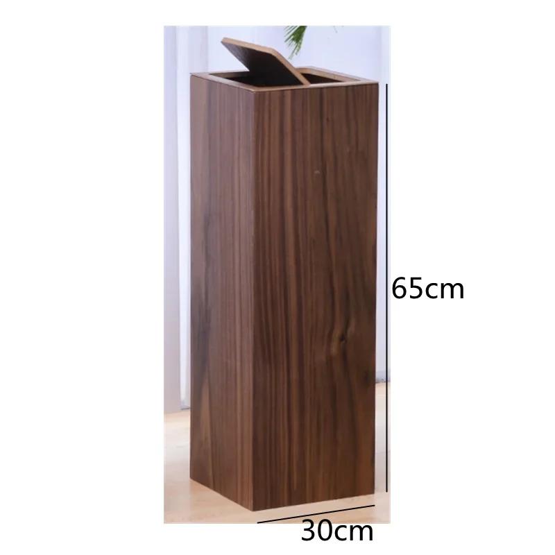 Large Capacity Wooden Trash Can Square Storage Bucket Large Wastebasket Waste Bins Garbage Can Trash Bin Garbage Bin Waste Cans