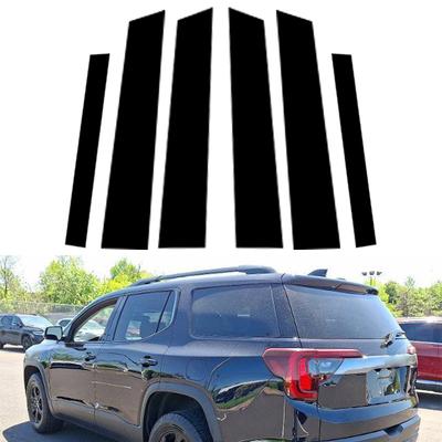 6Pcs Car Window Door Column B C Pillar Post Trim Cover Glossy Black PC Stickers Accessories Fit For GMC Acadia 2017-2023