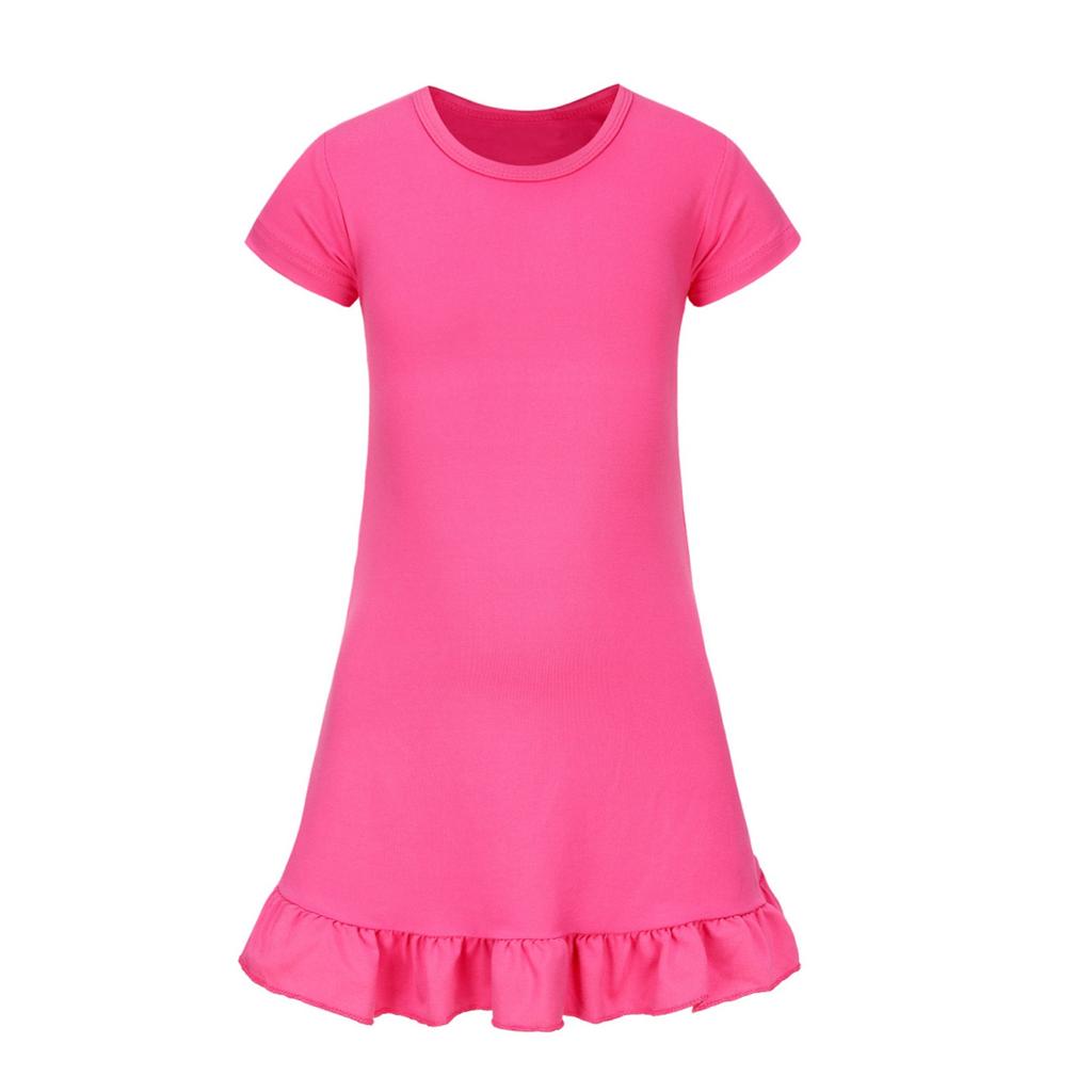 Girls' Sleeveless Nightdress -Hem Sleepwear Set