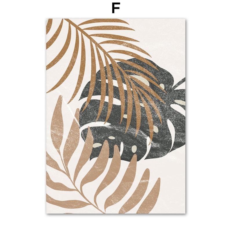 Sun Leaves Rainbow Abstract Geometry Boho Nordic Wall Art Painting Gallery Posters And Prints Wall Picture For Living Room Decor