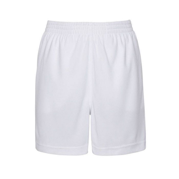 Just Cool Men's Sports Shorts Side Pockets White - - White