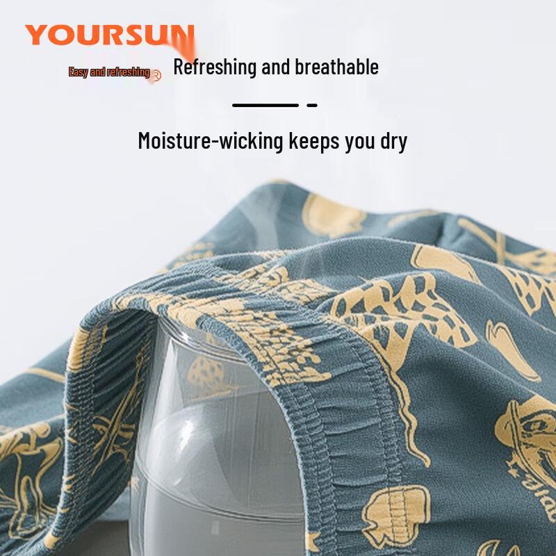 Evershine Men's Cotton Loose Boxer Briefs 3-Pack