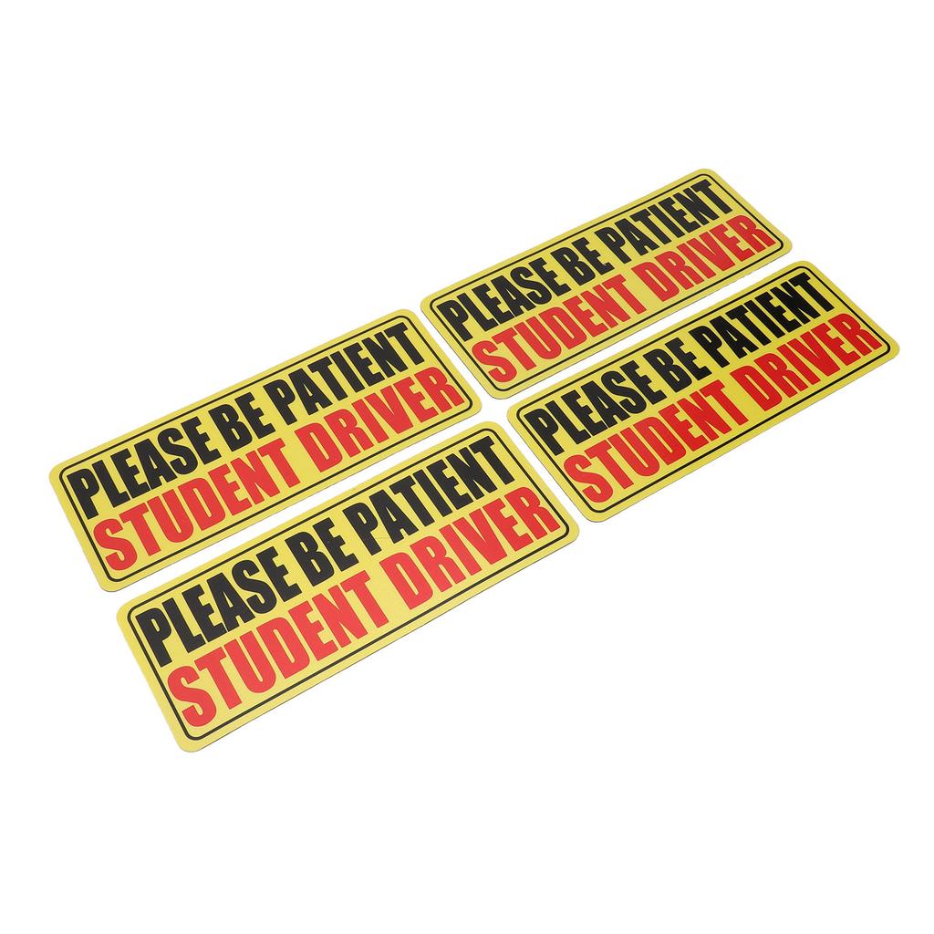 4 STÜCKE Neue Fahrer Aufkleber Sicherheitswarnung Magnetisches Fahranfänger Schild Reflektierender Anfänger Fahrer Aufkleber