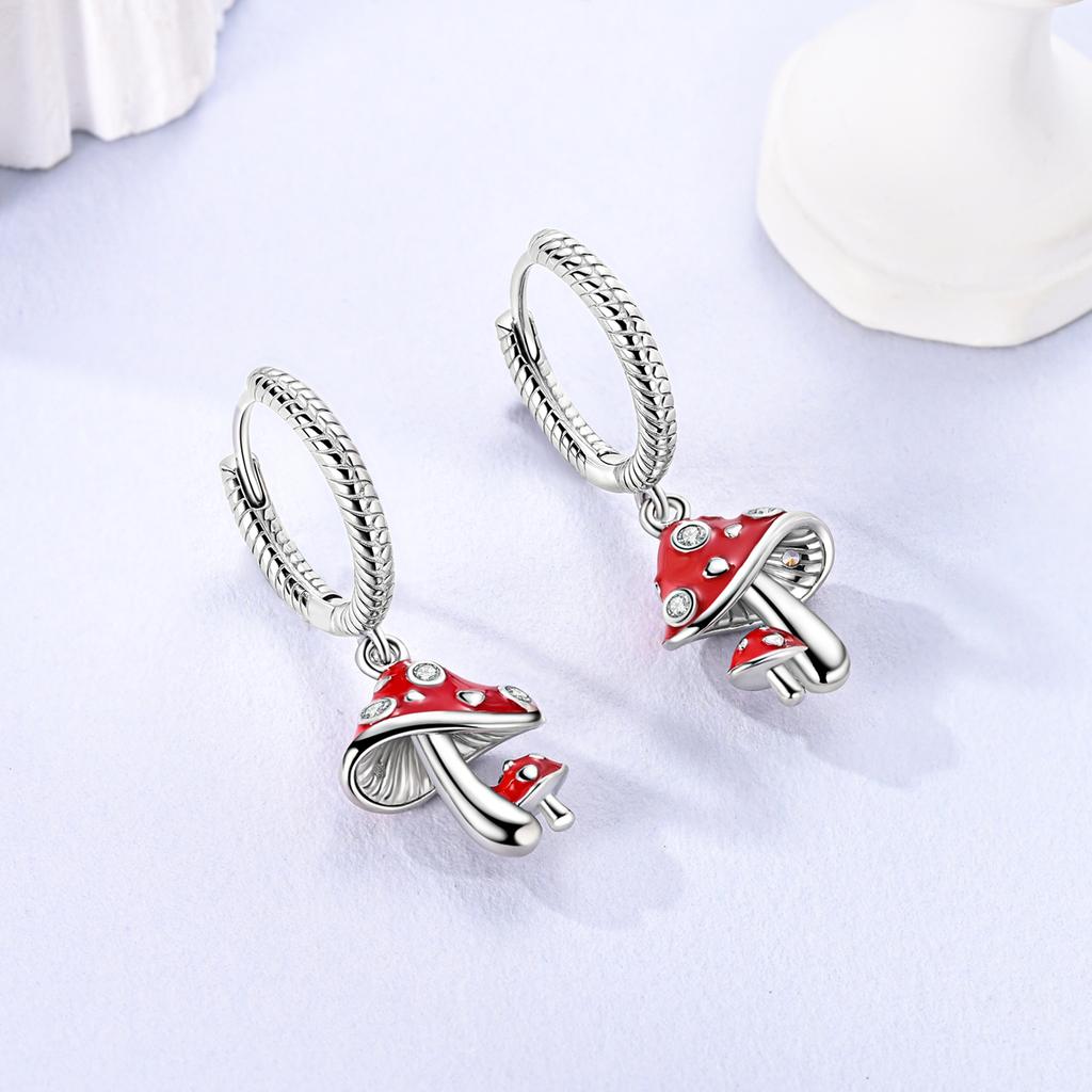 925 Sterling Silver Drop Earring Hoop Earrings For Women Sparkling Star Flower Firefly French Style Pendientes Fine Jewelry