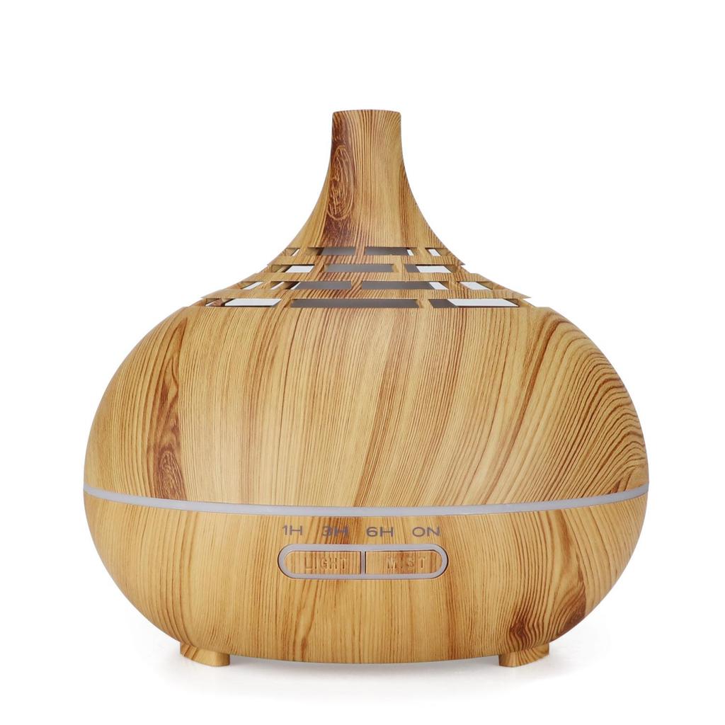 Ultrasonic Wood Grain Aroma Diffuser with Seven-Color LED