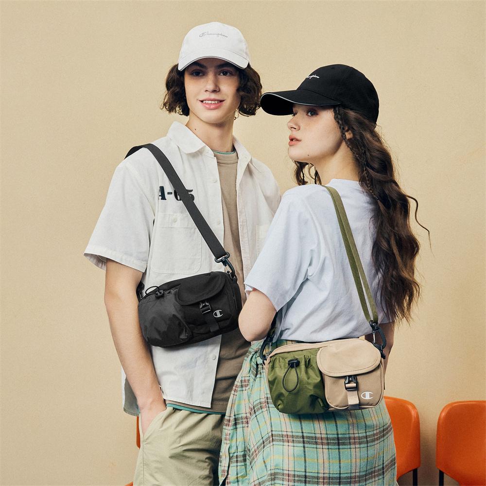 New Champion Fabric Backpack Crossbody Bag Regular Unisex Khaki/Black U4BACPU23