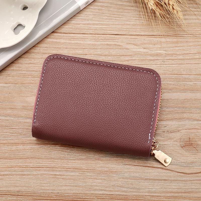 

Женский кошелек-аккордеон на молнии: Многослотовое отделение для карт, вместительный кошелек для монет и держатель для ID однотонных цветов. фиолетовый