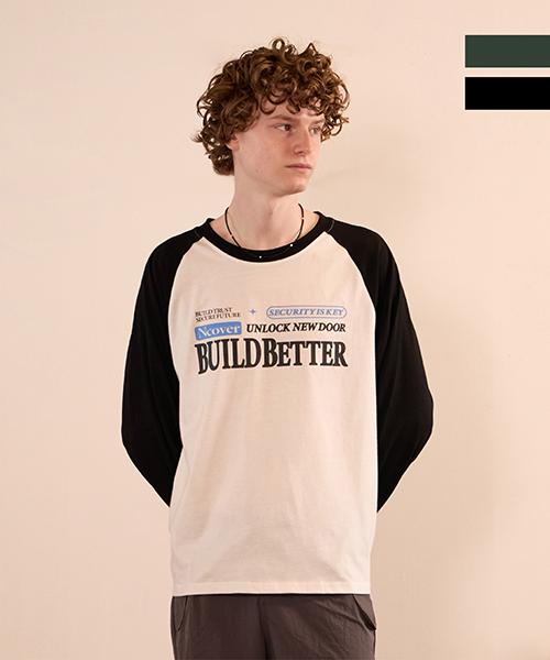 Uncover Build Barrel Raglan Long Sleeve 2 Colors Black/L