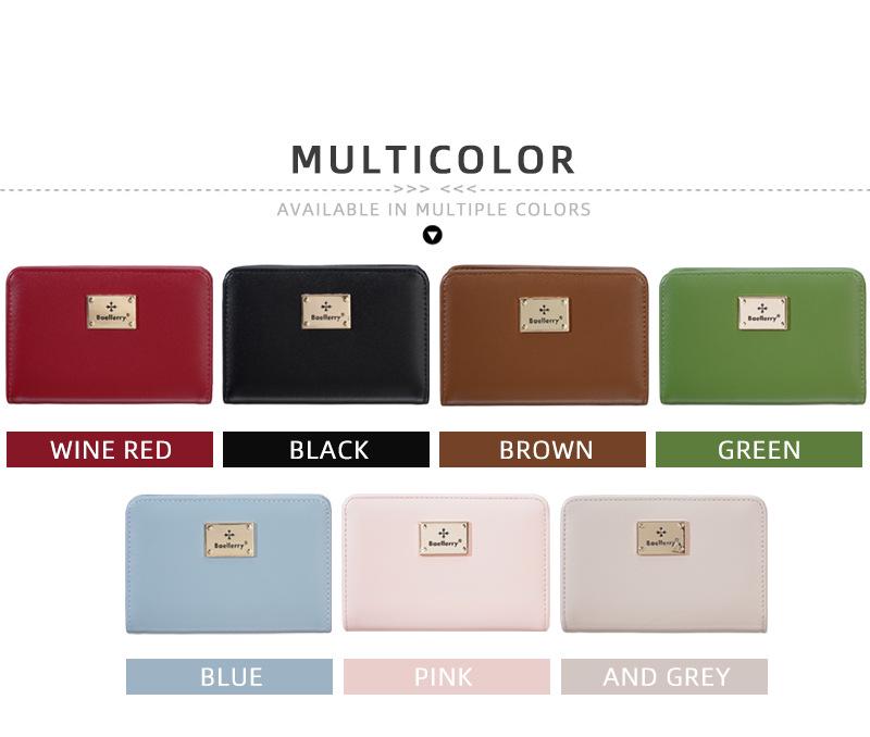 Stylish Women's Short Wallet & Card Holder with Zipper Coin Purse