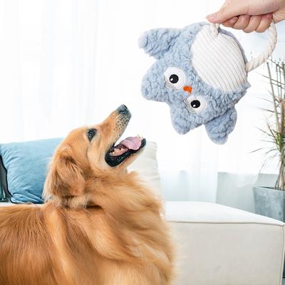 Pet Plush Toys Squeaky Sound Traning Animal Crocodile Teeth Grinding Chewing Bite Resistant Cute Cartoon Dog Toys Pet Supplies
