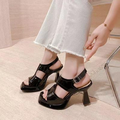 Cut-out Platform Sexy Open-toe Thick-heeled Sandals Women's Outerwear Sandals 2025 Summer New Sandals Women's High Heels
