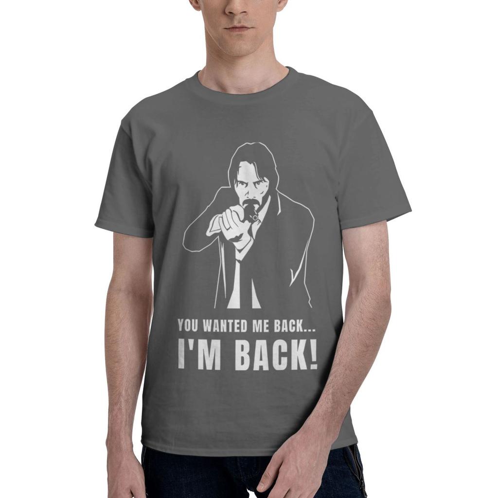 Am Back 100 Cotton Casual Breathable Confortable Vintage Funny TShirt For Men Graphic Tee