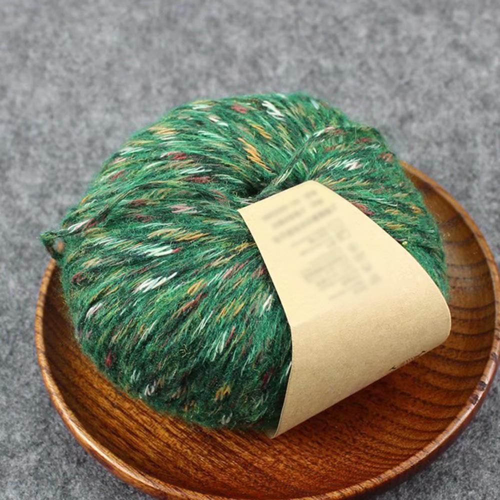 1pc Colorful Wool Thread Camel Fleece Flower Color Broken Dyeing Thread Weaving Scarf Coat Thread Mohair Stick Needle Thread