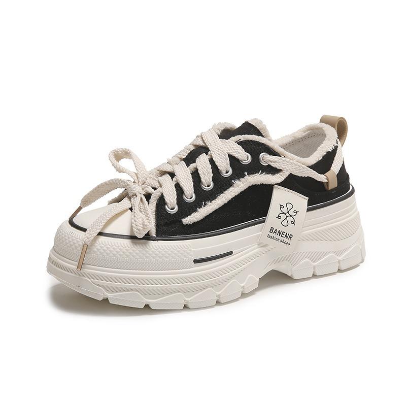 Thick-soled retro summer new little white shoes women's tide student versatile casual board shoes women J6