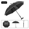 Elderly Dual-Use Walking Stick Umbrella: Lightweight, Anti-Slip, Reflective, with Sun and Rain Protection
