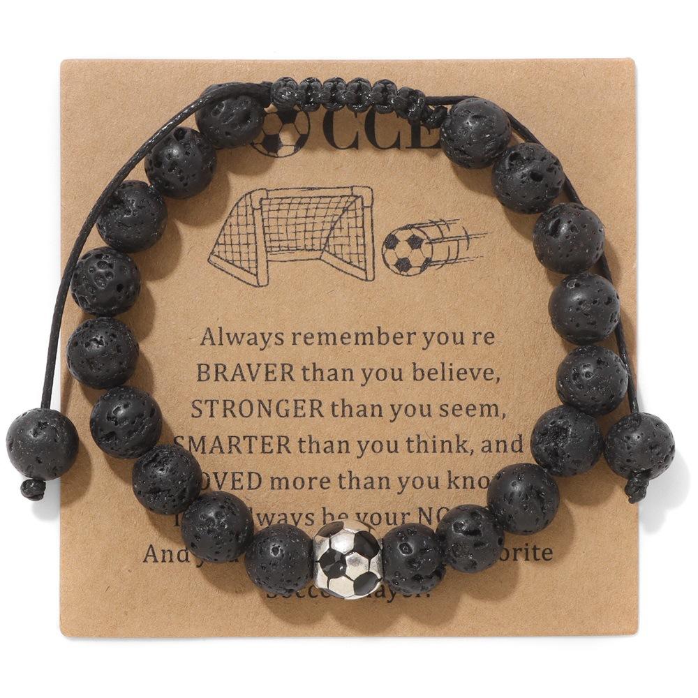 

JYL TS Bracelet Football Men s Braided Sports Style Boosts Passion & Bond Volcanic - Braiding сонячне сяйво
