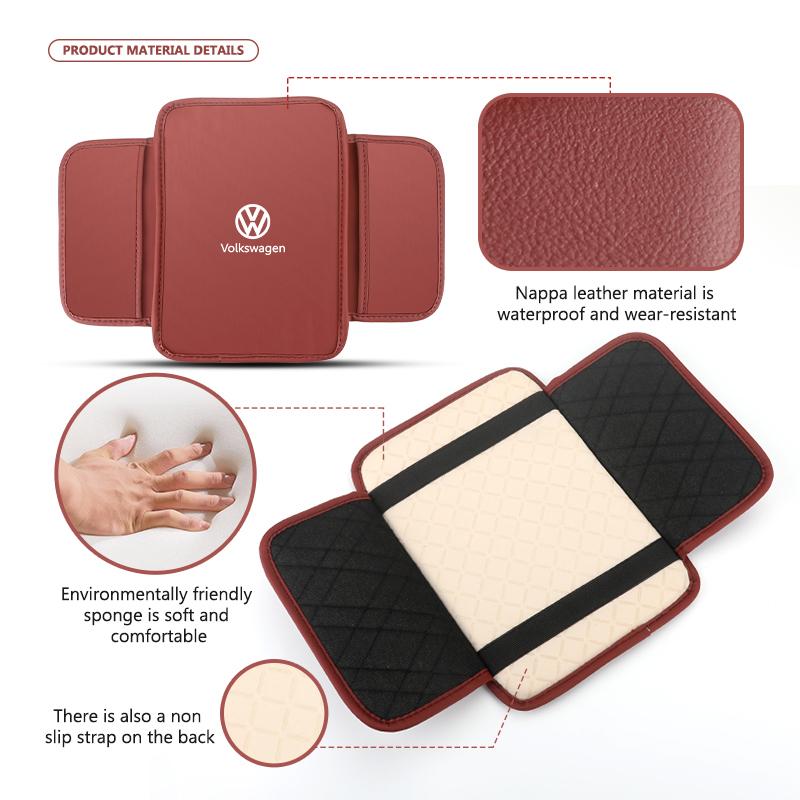 Car Height Pad Center Armrest Protecting Jacket Support Cover For Volkswagen VW Scirocco Jetta Beetle Golf 4 5 6 Passat Polo B5 QO9