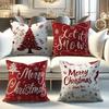 Christmas Pillowcases: Let It Snow, Merry Christmas, and More Festive Designs! Sofa Room Cushion Cover Home Decoration Gift
