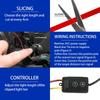 240cm LED Hood Light Strip Hood LED Light Strip With Amber Turn Signal Lights Waterproof Flexible White Dynamic Scan Start Up