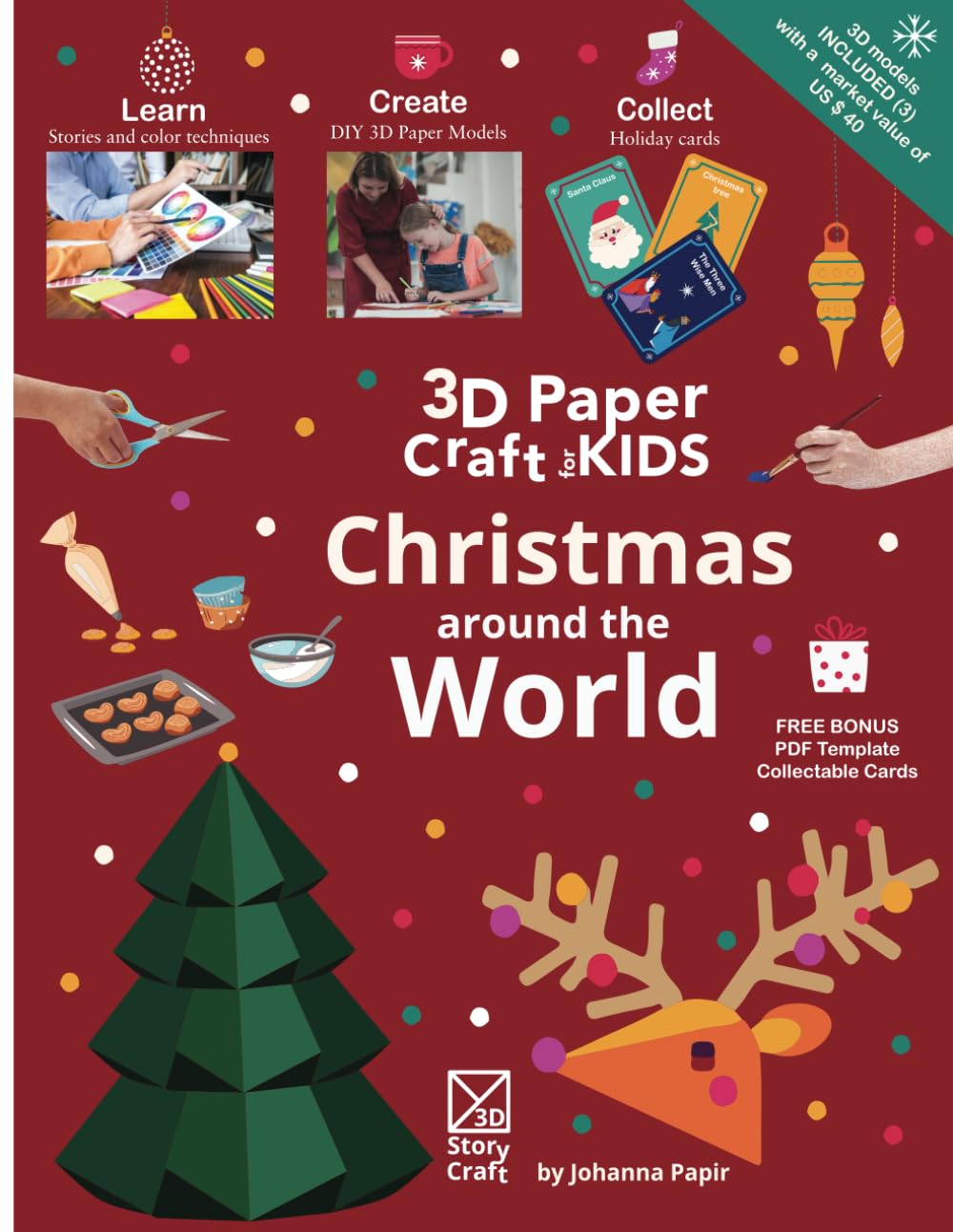 3D-Papierbasteln für Kinder: Weihnachten auf der ganzen Welt