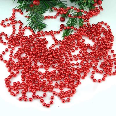 Perline per albero di Natale Ghirlanda di perle Ghirlanda di fili di perle di plastica Catena per forniture di decorazioni per festival fai-da-te di nozze di Natale