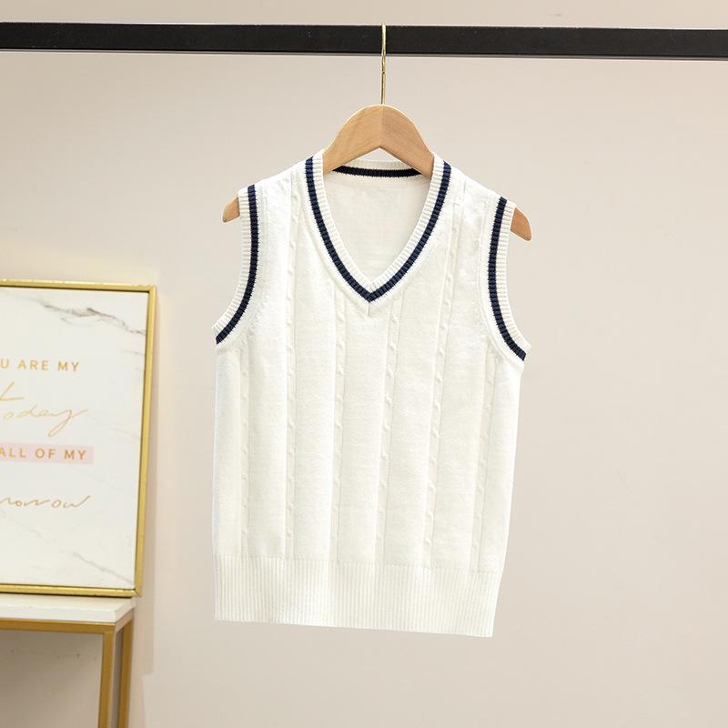 Kids' Autumn/Winter Sleeveless Sweater - Korean Style School Uniform for Boys & Girls