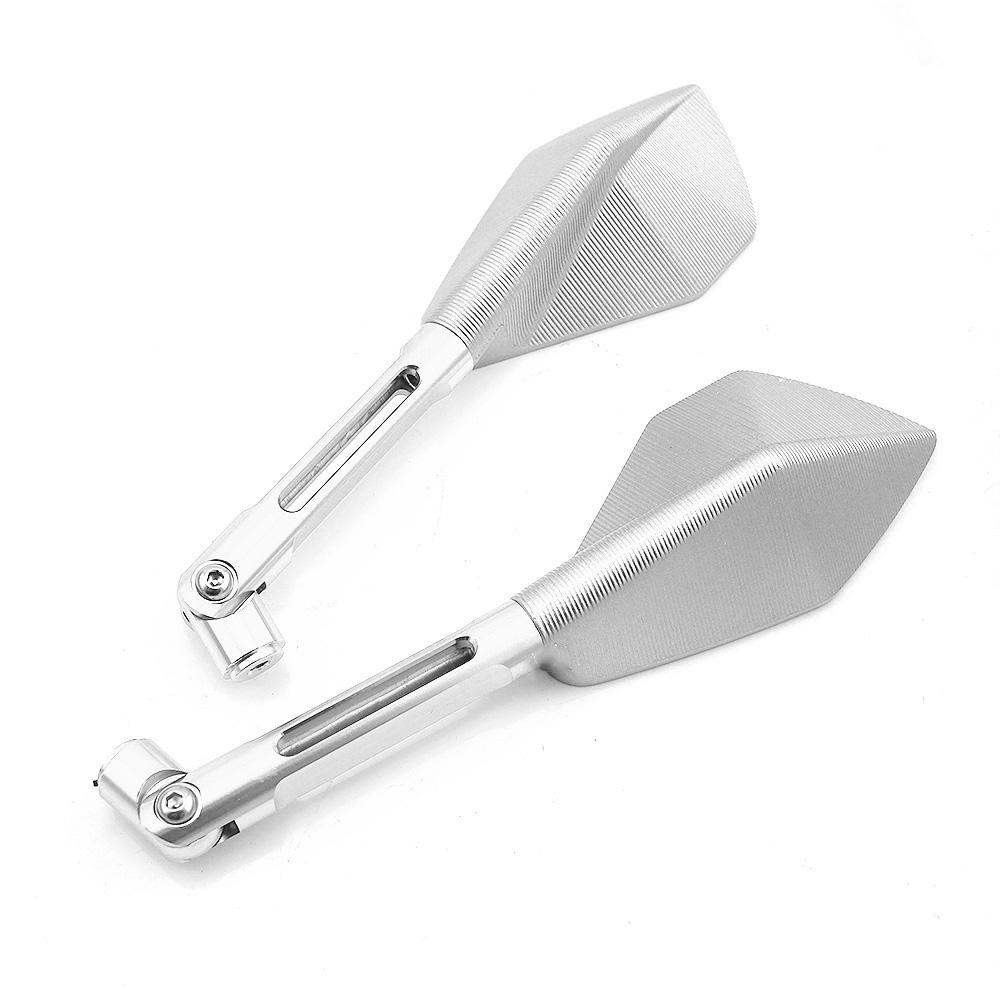 CNC Aluminium Motorsykkel Bakspeil Blått Glass Universalt 8mm 10mm Bakspeil Sidespeil for Motorsykkel Scooter Dirt