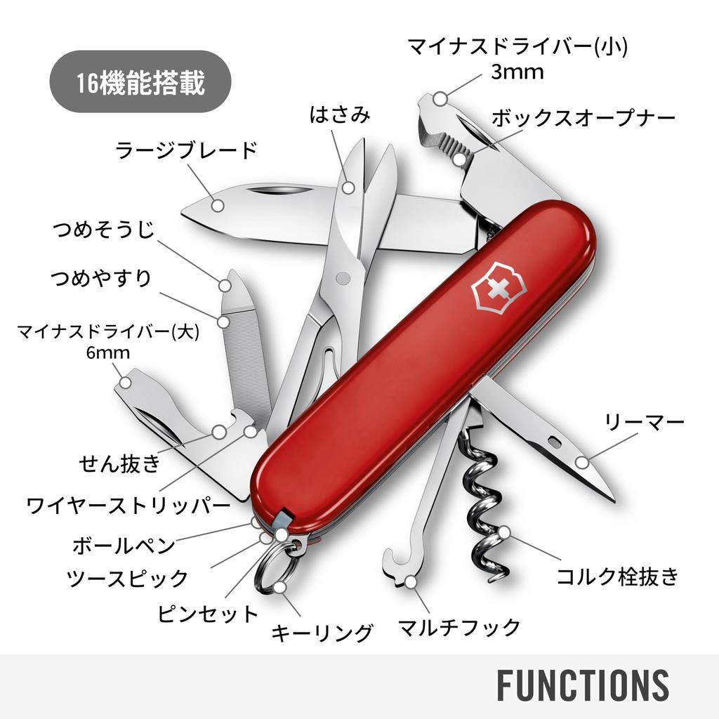 Victorinox Companion with 16 Perfect for Outdoor Disaster and Perfect As a Birthday Knife, Swiss-Made Multi-Tool Functions, Camping, Preparedness,